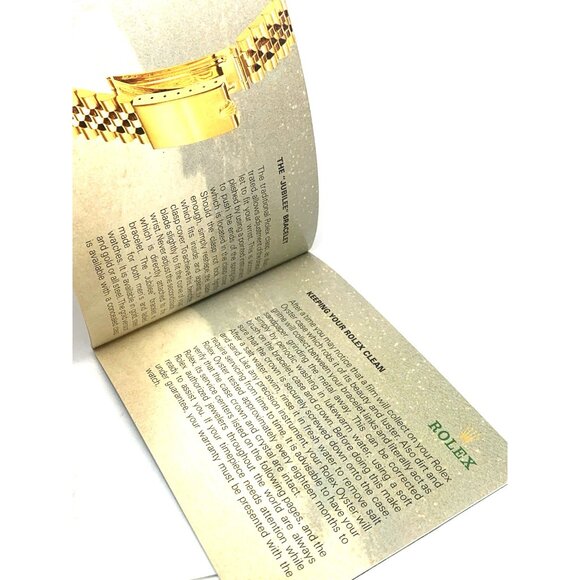 Authentic Rolex Oyster Date Vintage 1988 Swiss Watch Booklet Manual - Picture 7 of 16